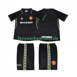 Retro 1998 Trikot Manchester United Kinder Ausweich ausrüstung 1999 Kurzarm