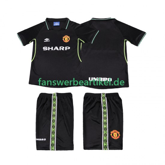 Retro 1998 Trikot Manchester United Kinder Ausweich ausrüstung 1999 Kurzarm
