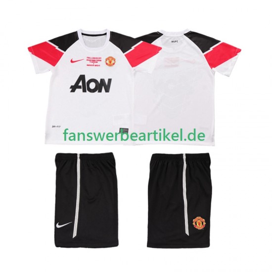 Retro Champions League 2012 Trikot Manchester United Kinder Ausweich ausrüstung 2011 Kurzarm