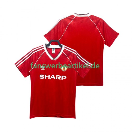 Retro 1988 Trikot Manchester United Herren Heimausrüstung 1990 Kurzarm