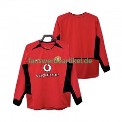 Retro 2002 Trikot Manchester United Herren Heimausrüstung 2004 Langarm