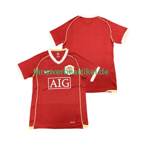 Retro 2007 Trikot Manchester United Herren Heimausrüstung 2006 Kurzarm