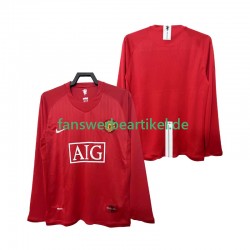 Retro 2007 Trikot Manchester United Herren Heimausrüstung 2008 Langarm