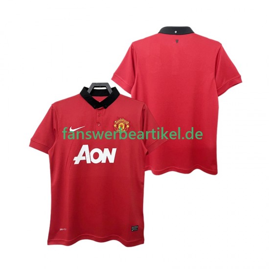 Retro 2013 2014 Trikot Manchester United Herren Heimausrüstung Kurzarm