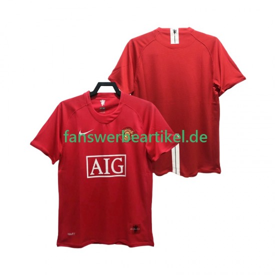 Retro Premier League 2007 Trikot Manchester United Herren Heimausrüstung 2008 Kurzarm