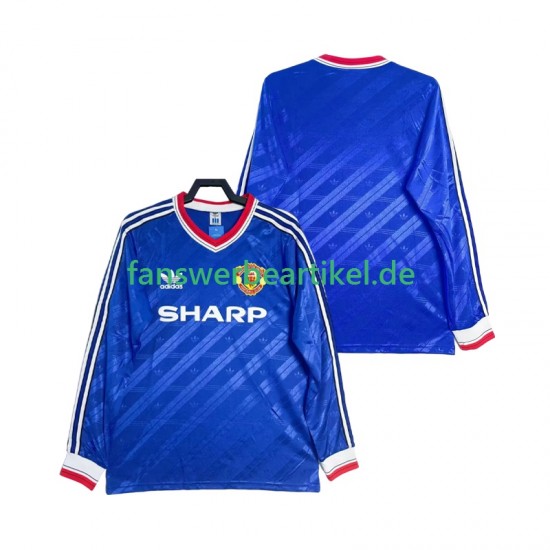 Retro 1986 1988 Trikot Manchester United Herren Ausweich ausrüstung Langarm