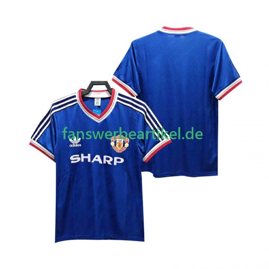 Retro 1986 1988 Trikot Manchester United Herren Ausweich ausrüstung Kurzarm