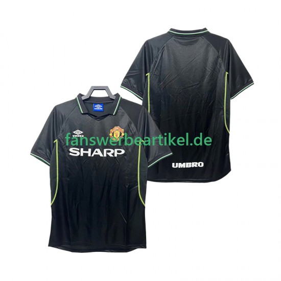 Retro 1998 Trikot Manchester United Herren Ausweich ausrüstung 1999 Kurzarm