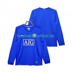 Retro 2009 Trikot Manchester United Herren Ausweich ausrüstung 2008 Langarm