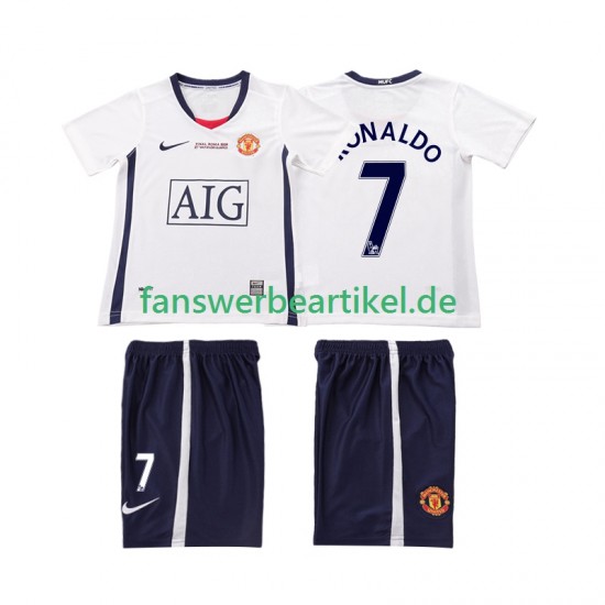 Ronaldo 7 Retro Champions League 2009 Trikot Manchester United Kinder Auswärtsausrüstung 2008 Kurzarm