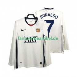 Ronaldo 7 Retro Premier League 2009 Trikot Manchester United Herren Auswärtsausrüstung 2008 Langarm