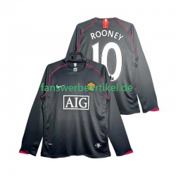Rooney 10 Retro 2007 Trikot Manchester United Herren Auswärtsausrüstung 2008 Langarm