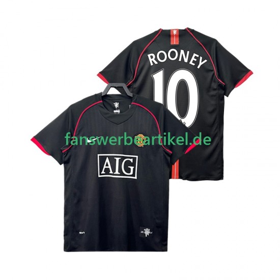 Rooney 10 Retro 2007 Trikot Manchester United Herren Auswärtsausrüstung 2008 Kurzarm
