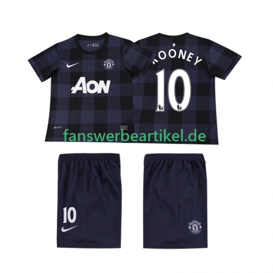 Rooney 10 Retro 2013 2014 Trikot Manchester United Kinder Auswärtsausrüstung Kurzarm