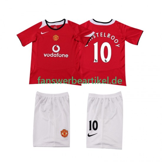 Ruud van Nistelrooy Retro 2005 Trikot Manchester United Kinder Heimausrüstung 2006 Kurzarm