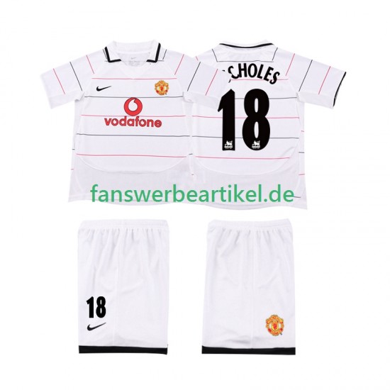 SCHOLES 18 Retro 2003 Trikot Manchester United Kinder Ausweich ausrüstung 2006 Kurzarm