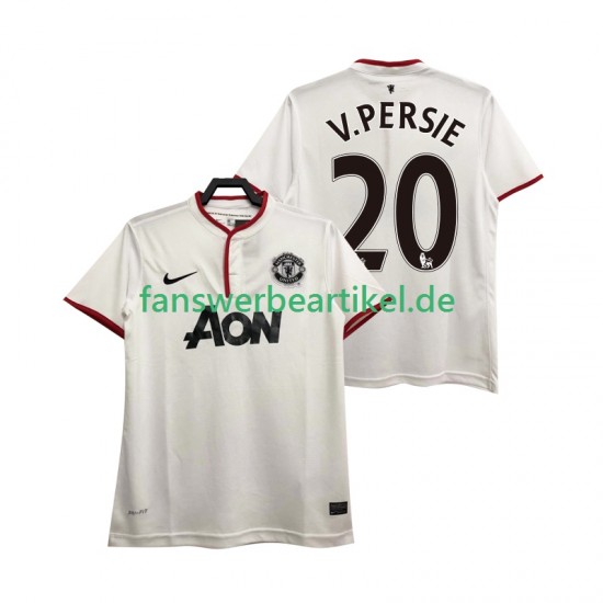 V PERSIE 20 Retro 2013 2014 Trikot Manchester United Herren Ausweich ausrüstung Kurzarm