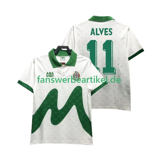 ALVES 11 Retro 1995 Trikot Mexiko Herren Auswärtsausrüstung Kurzarm
