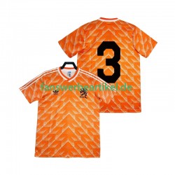 3 Retro 1988 Trikot Niederlande Herren Heimausrüstung Kurzarm