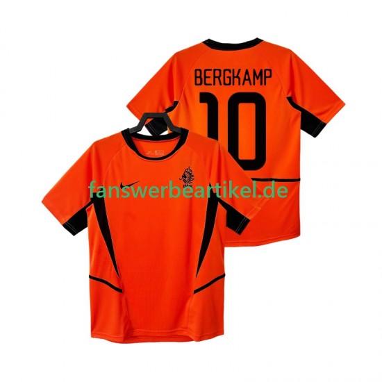 BERGKAMP 10 Retro 2002 Trikot Niederlande Herren Heimausrüstung Kurzarm