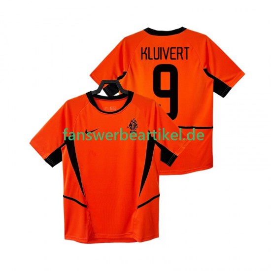 KLUIVERT 9 Retro 2002 Trikot Niederlande Herren Heimausrüstung Kurzarm