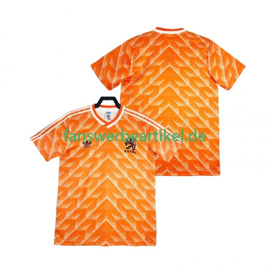 Retro 1988 Trikot Niederlande Herren Heimausrüstung Kurzarm