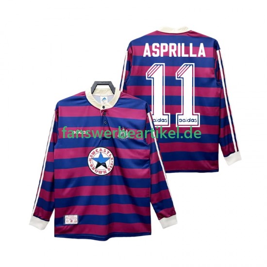 ASPRILLA 11 Retro 1995 1997 Trikot Newcastle United Herren Auswärtsausrüstung Langarm