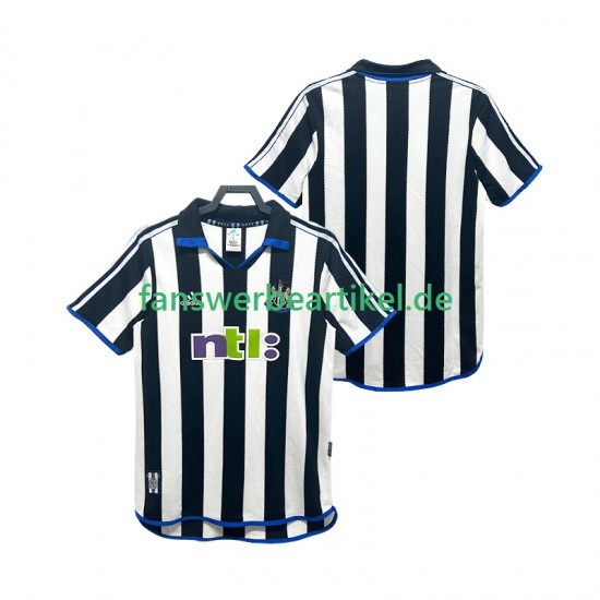Retro 2000 2001 Trikot Newcastle United Herren Heimausrüstung Kurzarm