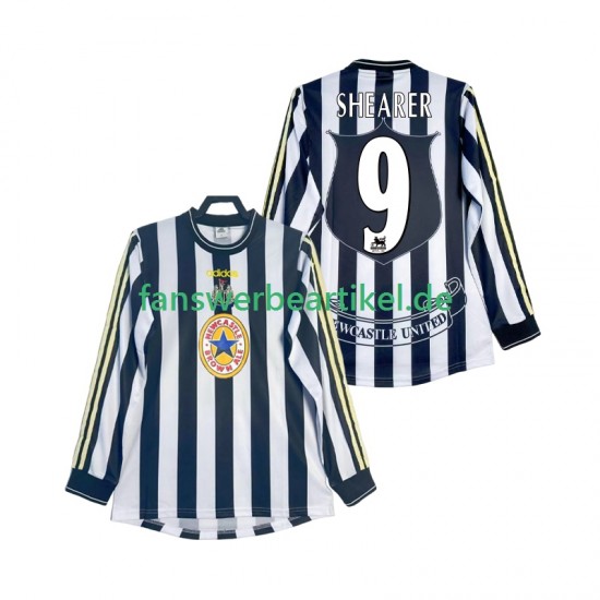 SHEARER 9 Retro 1997 Trikot Newcastle United Herren Heimausrüstung 1999 Langarm