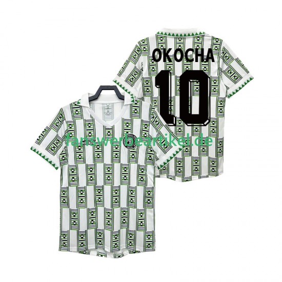 OKOCHA 10 Retro Trikot Nigeria Herren Auswärtsausrüstung 1994 Kurzarm