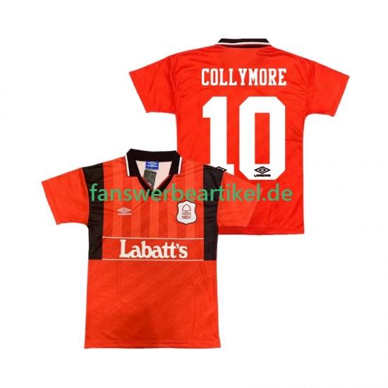 COLLYMORE 10 Retro 1995 Trikot Nottingham Forest Herren Heimausrüstung 1994 Kurzarm
