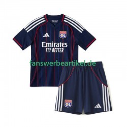 Trikot Olympique Lyon Kinder Auswärtsausrüstung 2025-2026 Kurzarm