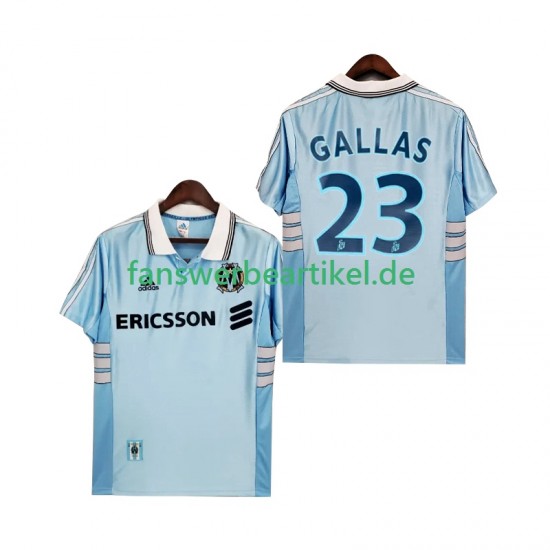 Gallas 23 Retro 1998 Trikot Olympique Marseille Herren Auswärtsausrüstung 1999 Kurzarm
