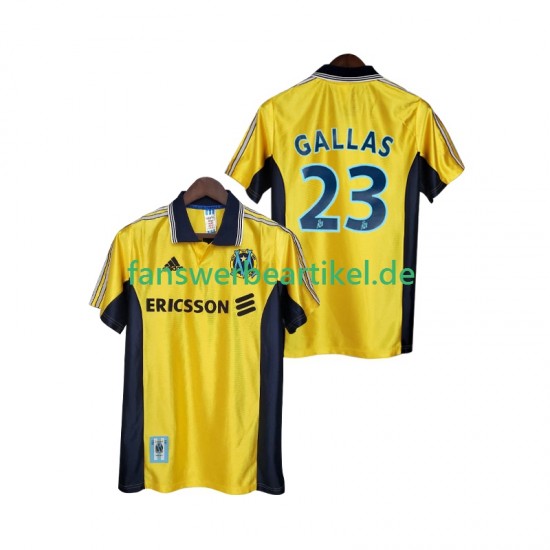 Gallas 23 Retro 1998 Trikot Olympique Marseille Herren Ausweich ausrüstung 1999 Kurzarm