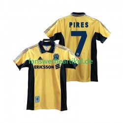 PIRES 7 Retro 1998 Trikot Olympique Marseille Herren Ausweich ausrüstung 1999 Kurzarm