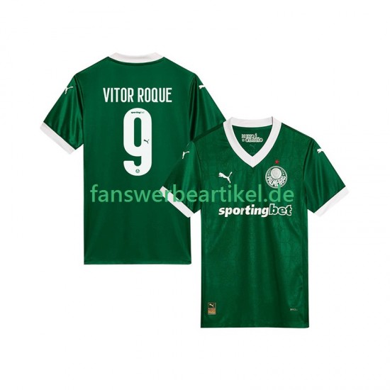 Vitor Roque 9 Trikot Palmeiras Herren Heimausrüstung 2025-2026 Kurzarm