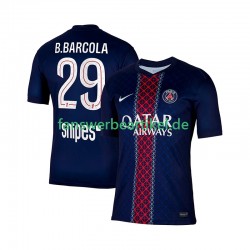 Bradley Barcola 29 Trikot Paris Saint-Germain Herren Heimausrüstung 2025-2026 Kurzarm