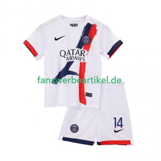 Desire Doue 14 Trikot Paris Saint-Germain Kinder Auswärtsausrüstung 2025-2026 Kurzarm