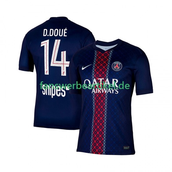 Desire Doue 14 Trikot Paris Saint-Germain Herren Heimausrüstung 2025-2026 Kurzarm