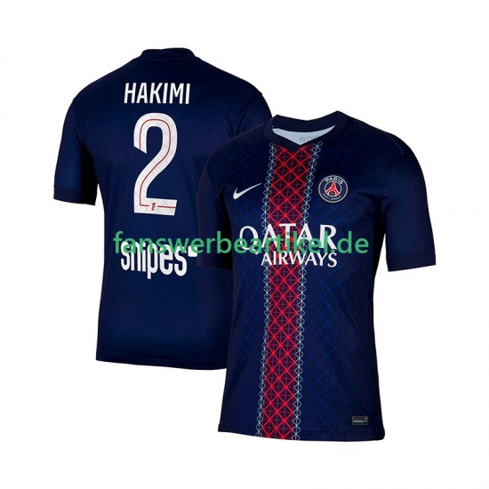 Hakimi 2 Trikot Paris Saint-Germain Herren Heimausrüstung 2025-2026 Kurzarm