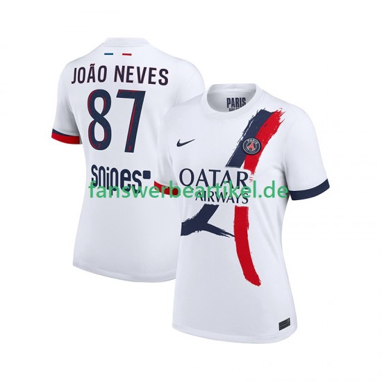 Joao Neves 87 Trikot Paris Saint-Germain Herren Auswärtsausrüstung 2025-2026 Kurzarm