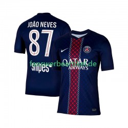 Joao Neves 87 Trikot Paris Saint-Germain Herren Heimausrüstung 2025-2026 Kurzarm