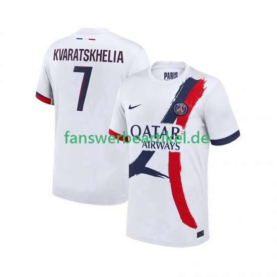 Khvicha Kvaratskhelia 7 Trikot Paris Saint-Germain Herren Auswärtsausrüstung 2025-2026 Kurzarm