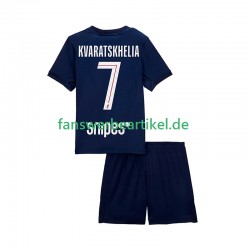 Khvicha Kvaratskhelia 7 Trikot Paris Saint-Germain Kinder Heimausrüstung 2025-2026 Kurzarm