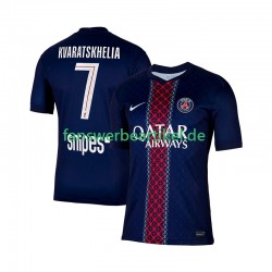 Khvicha Kvaratskhelia 7 Trikot Paris Saint-Germain Herren Heimausrüstung 2025-2026 Kurzarm