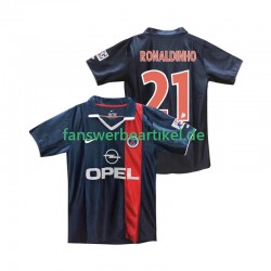 RONALDINHO 21 Retro 2001 2002 Trikot Paris Saint-Germain Herren Heimausrüstung Kurzarm