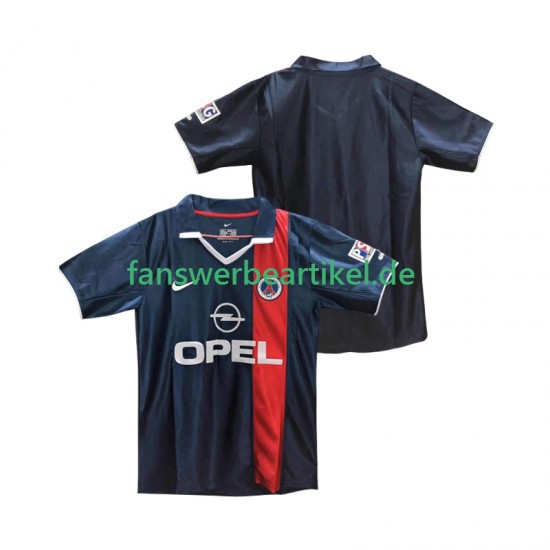 Retro 2001 2002 Trikot Paris Saint-Germain Herren Heimausrüstung Kurzarm