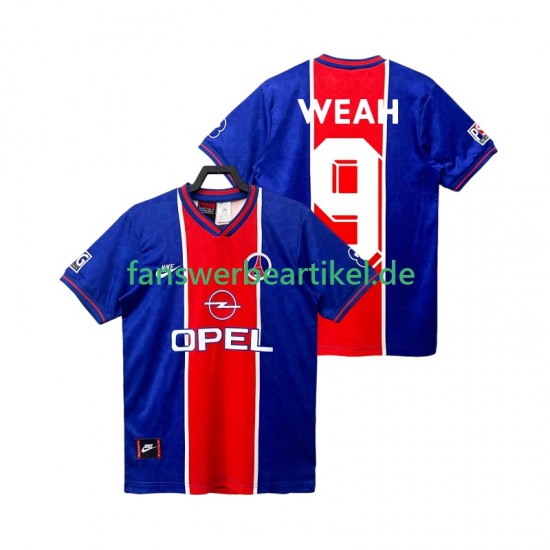 WEAH 9 Retro 1995 1996 Trikot Paris Saint-Germain Herren Heimausrüstung Kurzarm