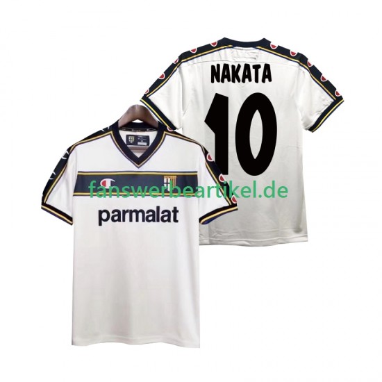 NAKATA 10 Retro 2002 2003 Trikot Parma Herren Auswärtsausrüstung Kurzarm