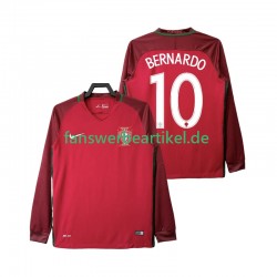 BERNARDO 10 Retro 2016 Trikot Portugal Herren Heimausrüstung Langarm